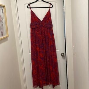 Orange and Purple Maxi Dress